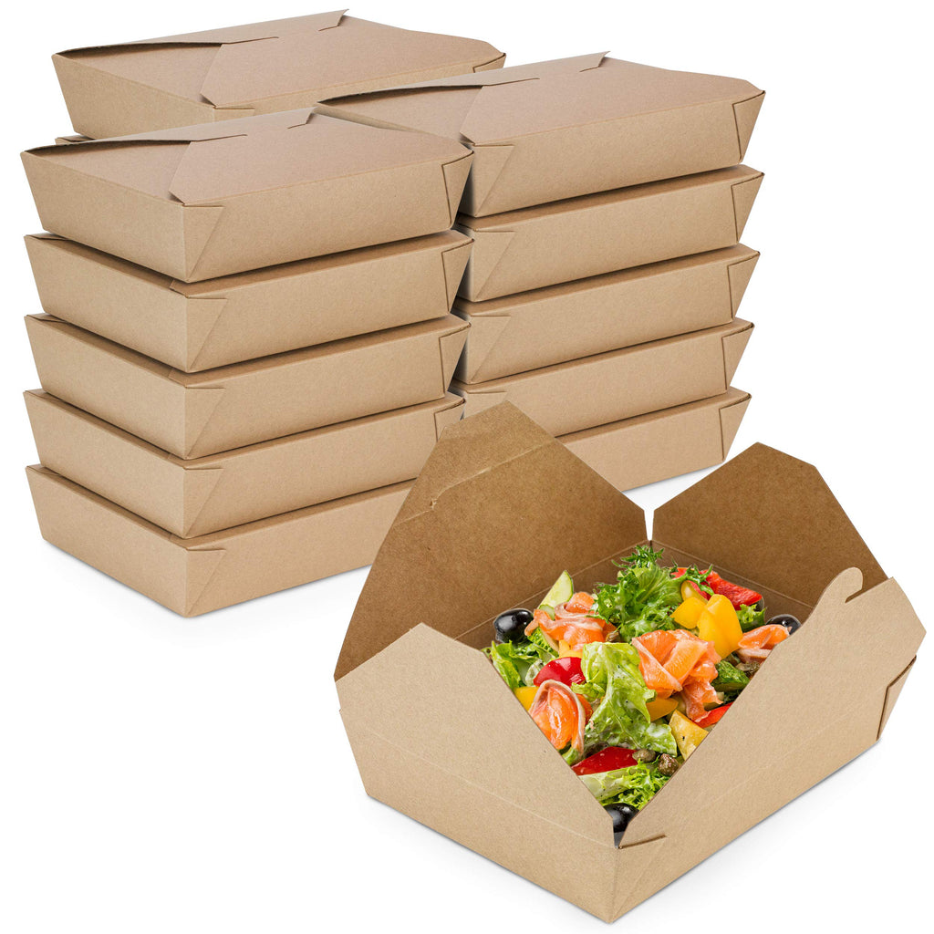 40oz Kraft Rectangle Container – Brown (200pcs / Case)