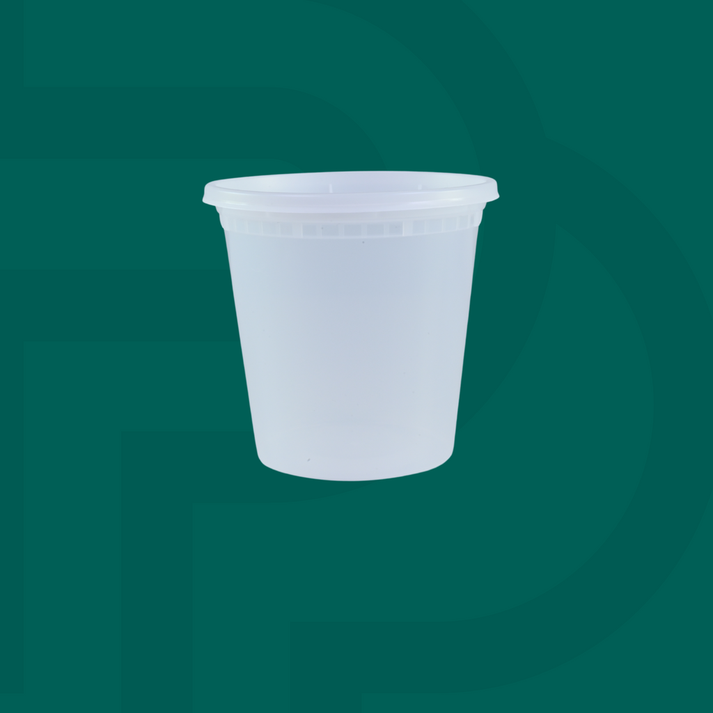 24oz Soup Container with Clear Lid (Heavy Duty) – Clear (240 Sets / Case)