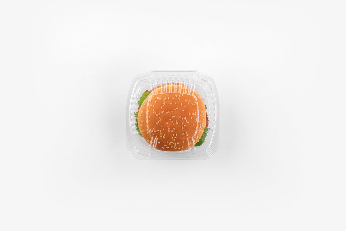 5" Plastic Clamshell Container – Clear (500pcs / Case)