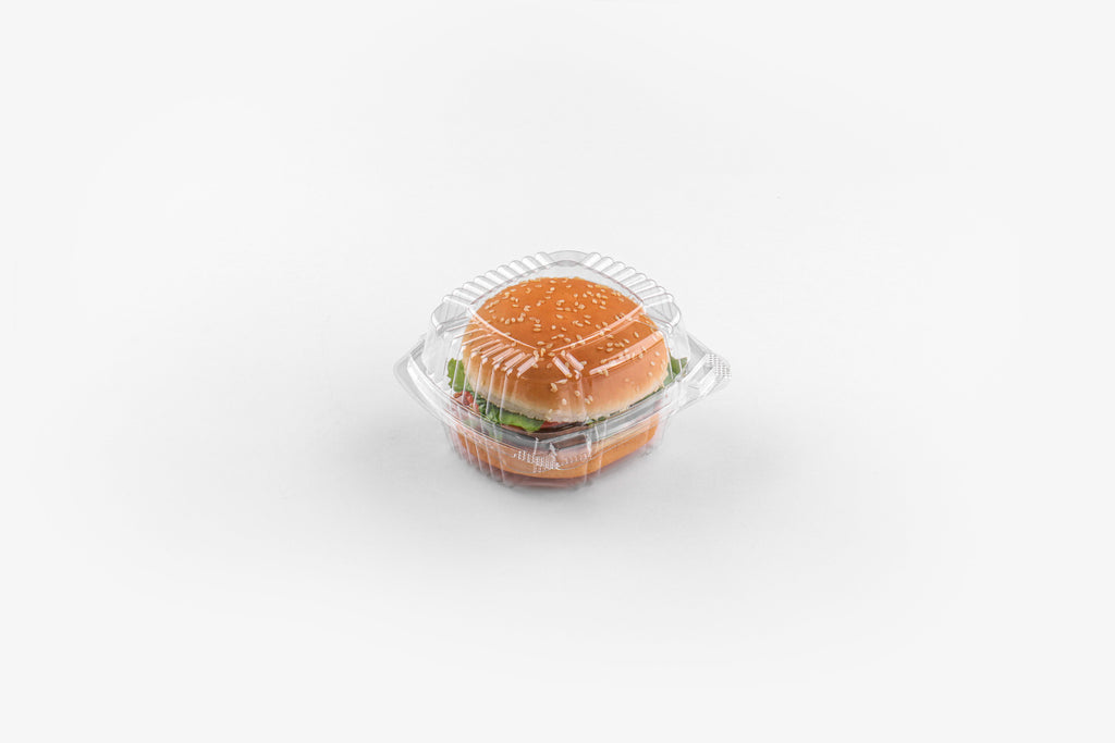 5" Plastic Clamshell Container – Clear (500pcs / Case)