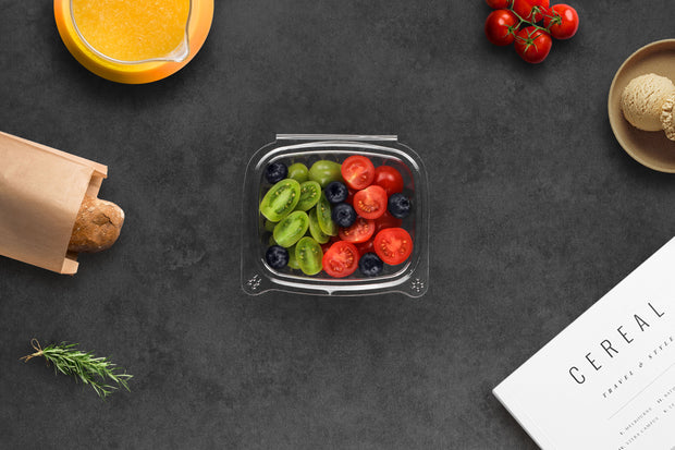 8oz HINGED DELI CONTAINER - CLEAR (200PCS/CASE)