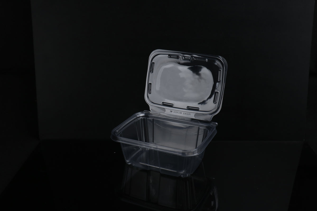 32oz Hinged Deli Container (Tamper Evident) – Clear (200pcs / Case)