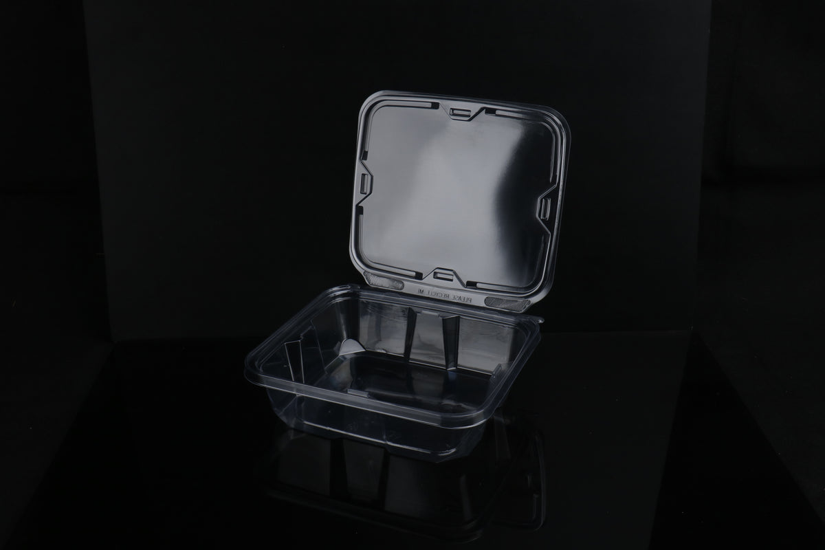 48oz Hinged Deli Container (Tamper Evident) – Clear (150pcs / Case)