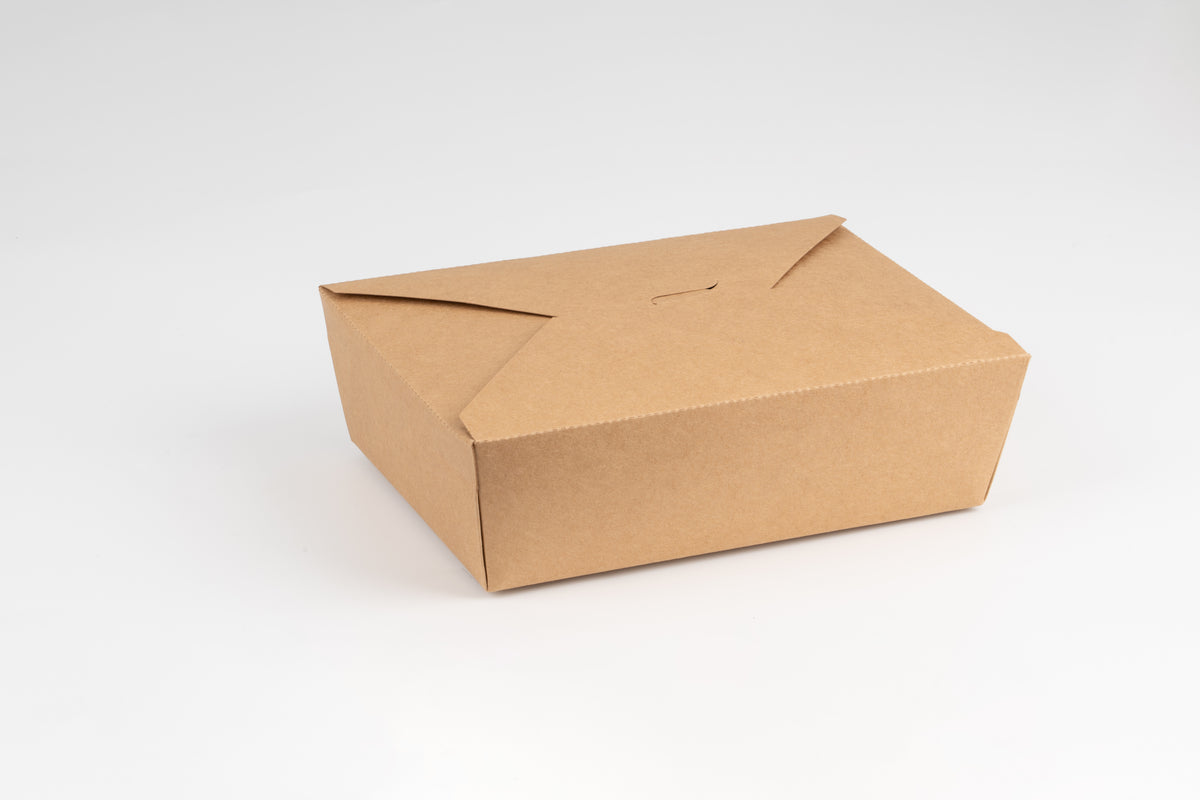 67oz Kraft Rectangle Container – Brown (200pcs / Case)