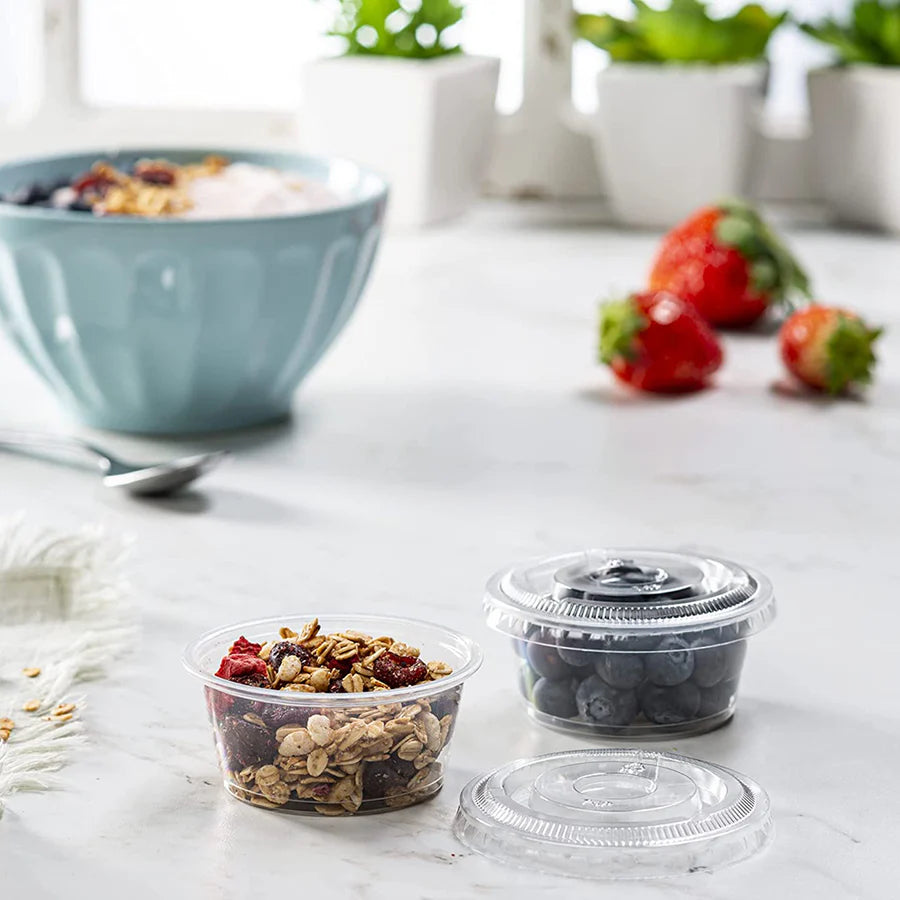 Portion Lid for (3.25oz, 4oz, 5.5oz Cup) – Clear (2500pcs / Case)