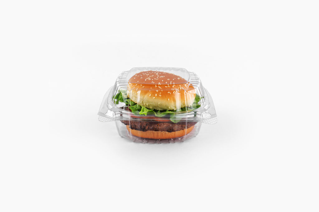 6" Plastic Clamshell Container – Clear (400pcs / Case)